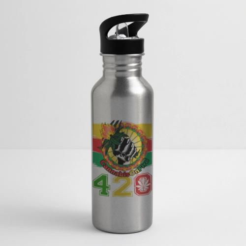 Antic 420 OnFire Herb Weed Marijuana Design - 20 oz Water Bottle