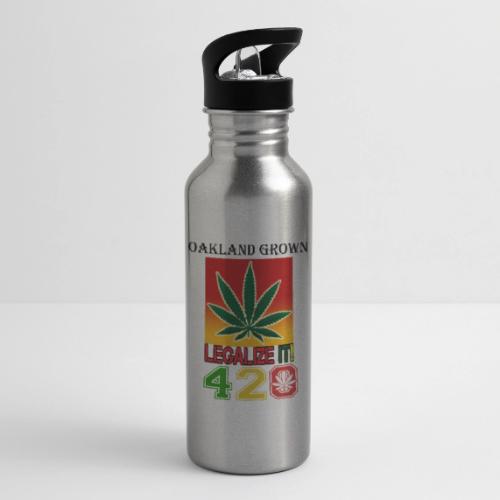 Screaming 420 Oakland Grown Weed Marijuana Design - 20 oz Water Bottle