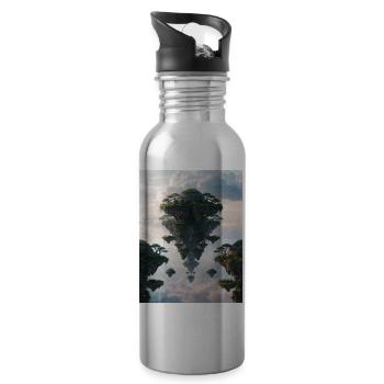 Floating Sky Islands Dreamscape - 20 oz Water Bottle - silver - Right