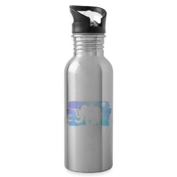 Prehistoric Animal Mammoth Lover - 20 oz Water Bottle - silver - Right