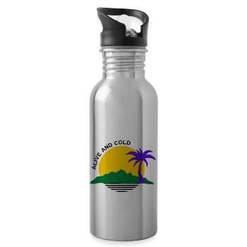 Alive And Cold - 20 oz Water Bottle - silver - Right