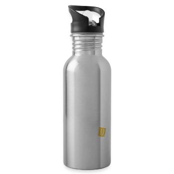 Eyeliner On Point, Dont Mind The Beer Belly - 20 oz Water Bottle - silver - Right