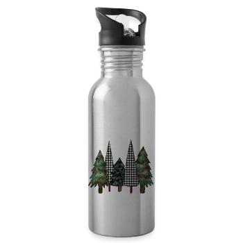 Camo Christmas Tree - 20 oz Water Bottle - silver - Right