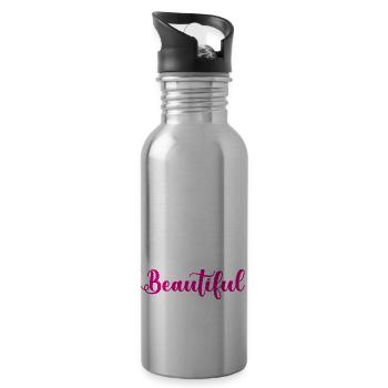 Biracial And Beautiful 2 - 20 oz Water Bottle - silver - Right