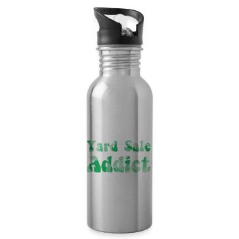 Yard Sale Addict green camo - 20 oz Water Bottle - silver - Right