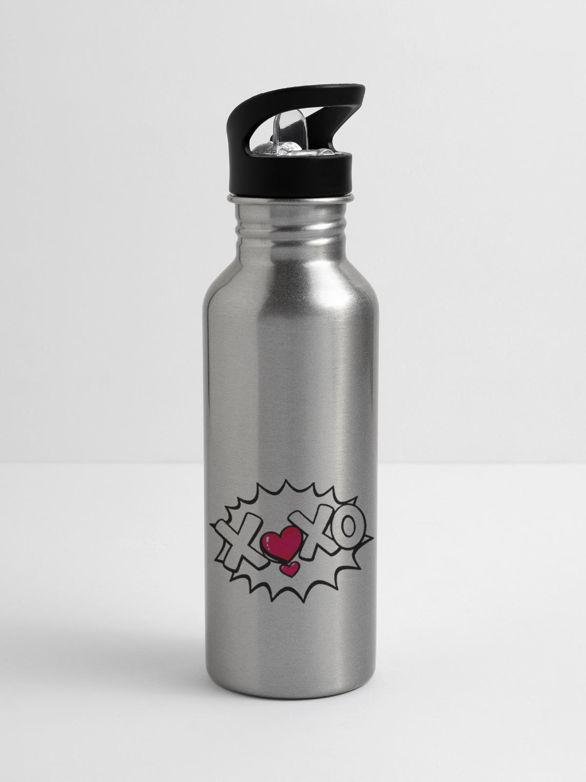 XOXO - 20 oz Water Bottle - silver - Right