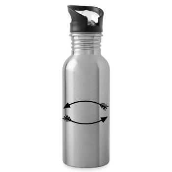 Two arrows - 20 oz Water Bottle - silver - Right
