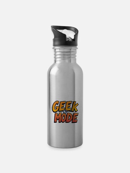 Geek Mode - 20 oz Water Bottle - silver