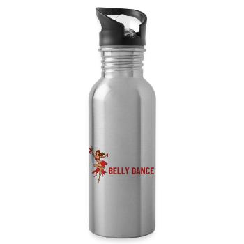 Belly Dance Egypt Music Beginner Workout Dancer - 20 oz Water Bottle - silver - Right