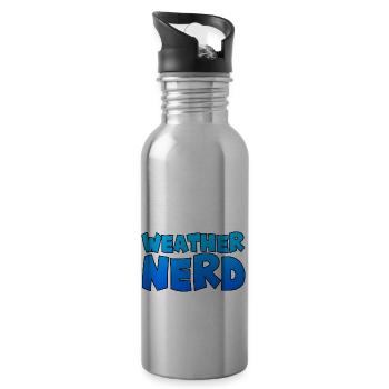 Weather Nerd - 20 oz Water Bottle - silver - Right
