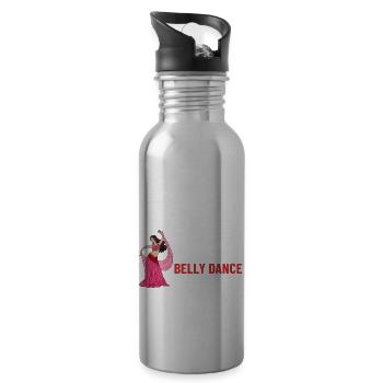 Belly Dance Egypt Music Beginner Workout Dancer - 20 oz Water Bottle - silver - Right