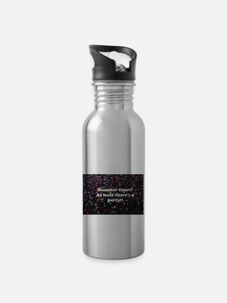 Bummer Times - 20 oz Water Bottle - silver