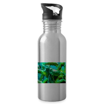 Iguana in Layman's Science 4:3 - 20 oz Water Bottle - silver - Right