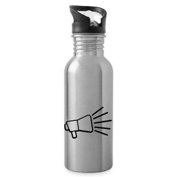 Icon Megaphone Loud Speech - 20 oz Water Bottle - silver - Right