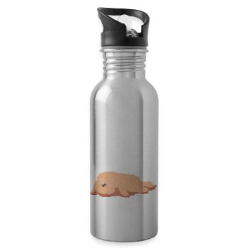 Funny Shih Tzu Dog Lover Pet Puppy Meh - 20 oz Water Bottle - silver - Right