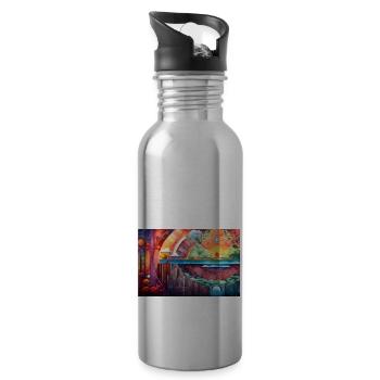 Realm of Arcane Wonders - 20 oz Water Bottle - silver - Right