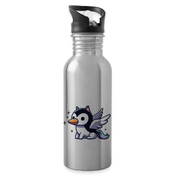 Pegasus Penguin - 20 oz Water Bottle - silver - Right