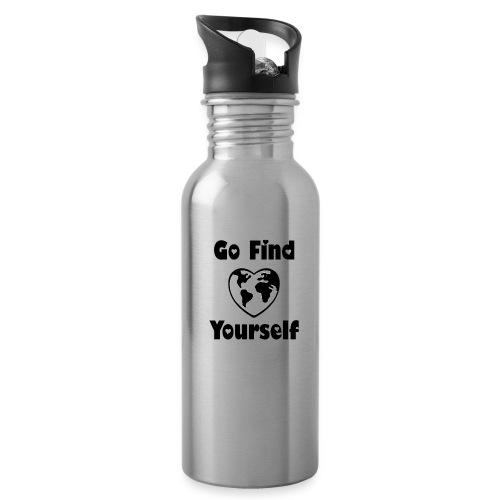 Go Find Yourself (Black) - 20 oz Water Bottle