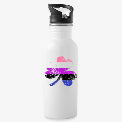 Genderfluid Shamrock Pride Flag - 20 oz Water Bottle