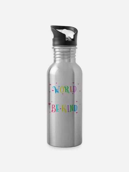 Be Kind - 20 oz Water Bottle - silver