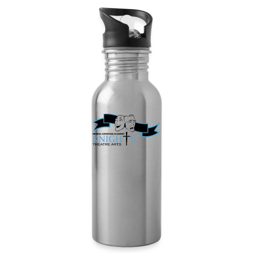 THEATRElogo Ribbon BlkCBlue - 20 oz Water Bottle