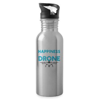 Drone Pilot - 20 oz Water Bottle - silver - Right