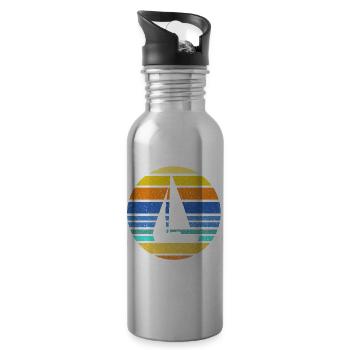 Sail Boat Boating Captain - 20 oz Water Bottle - silver - Right