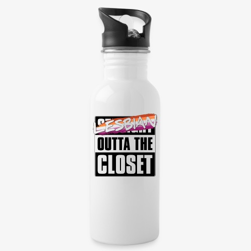 Lesbian Outta the Closet - Lesbian Pride - 20 oz Water Bottle