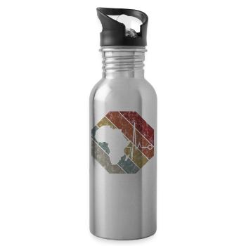 Safari Afro Africa Africa Gift South Africa EKG - 20 oz Water Bottle - silver - Right