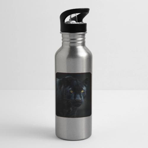 Black Panther Glowing Eyes Design - 20 oz Water Bottle