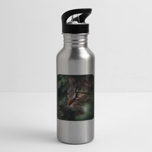 Tabby Cat Jungle Eyes Design - 20 oz Water Bottle