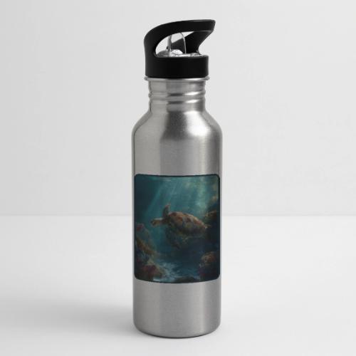 Sea Turtle Coral Reef Design - 20 oz Water Bottle