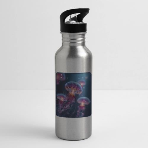Glowing Jellyfish Deep Sea Design - 20 oz Water Bottle
