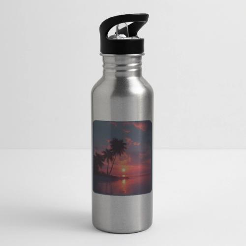 Tropical Sunset Ocean Reflection Design - 20 oz Water Bottle