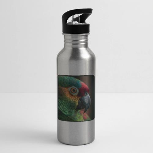 Colorful Parrot Close-Up Design - 20 oz Water Bottle