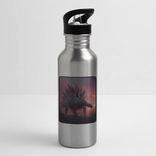 Stegosaurus Sunset Forest Design - 20 oz Water Bottle