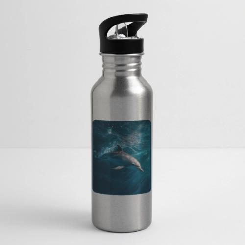 Dolphin Sunlit Ocean Serenity Design - 20 oz Water Bottle