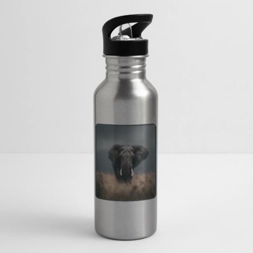 Majestic African Elephant Portrait Design - 20 oz Water Bottle