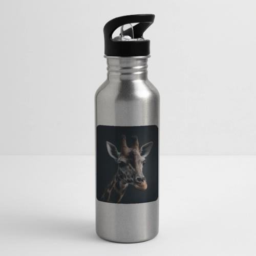 Majestic Giraffe Artistic Portrait Design - 20 oz Water Bottle