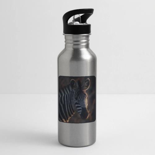 Majestic Zebra Sunset Portrait Design - 20 oz Water Bottle
