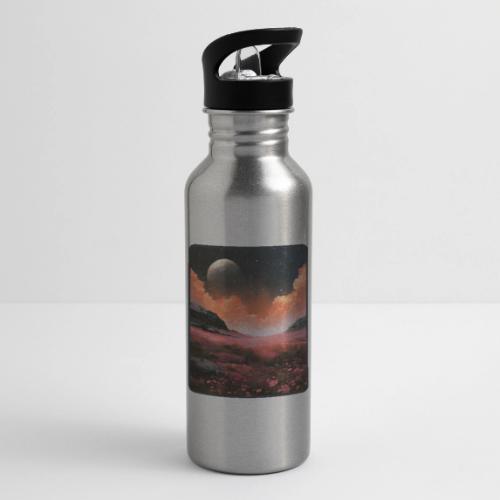 Moonlit Fantasy Flower Landscape - 20 oz Water Bottle