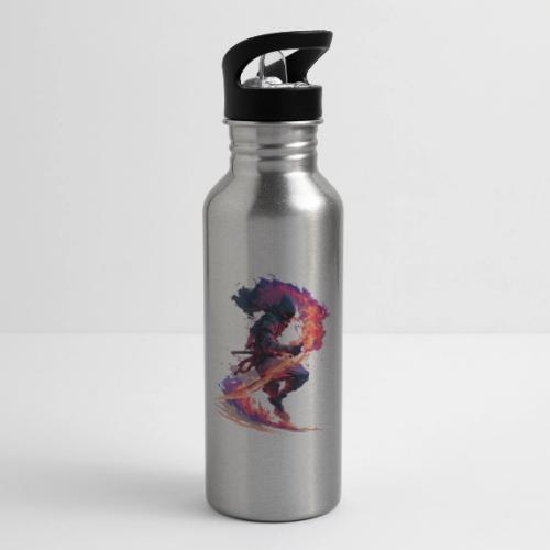 Flaming Ninja Warrior Fantasy Design - 20 oz Water Bottle