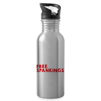 Free Spankings 4 - 20 oz Water Bottle - silver - Right