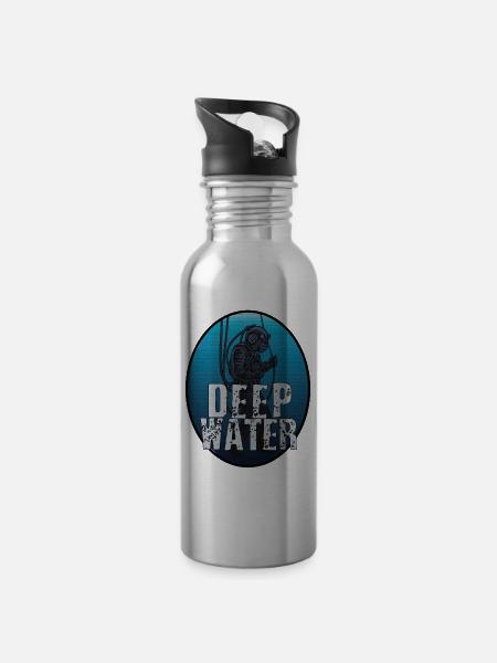 T-Shirt Diver Deep Sea - 20 oz Water Bottle - silver