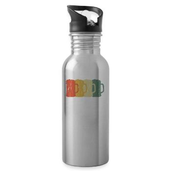Distressed Beer - Vintage Design - 20 oz Water Bottle - silver - Right