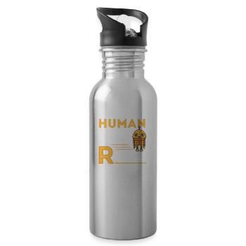 Robot Human Costume - 20 oz Water Bottle - silver - Right