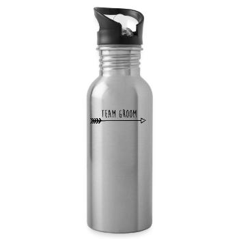 Wolfpack - Bachelor Party Tee Shirt - 20 oz Water Bottle - silver - Right