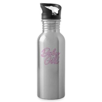 Baby Girl graphic | Babygirl Kinky Adult BDSM - 20 oz Water Bottle - silver - Right
