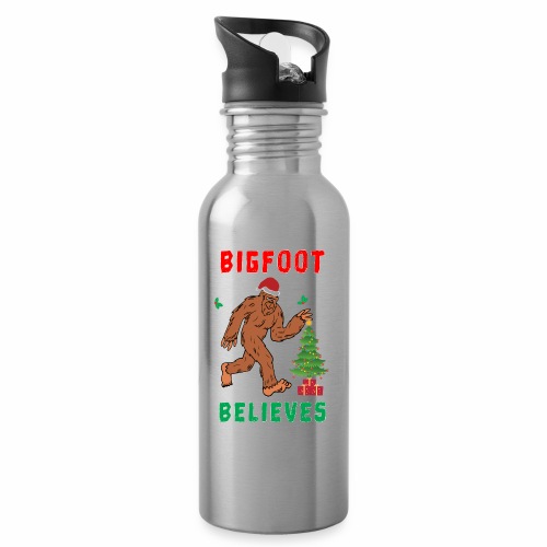 Bigfoot Believes in Christmas Snowy Squatchy Beast - 20 oz Water Bottle