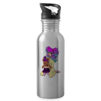 Daddy's Little Girl DDLG Ageplay Kitten ABDL - 20 oz Water Bottle - silver - Right